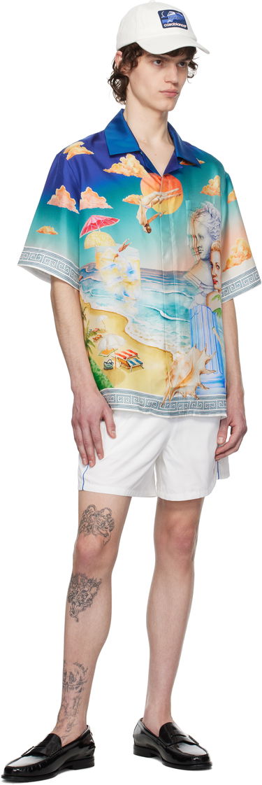 Kupaći kostimi Casablanca Casablanca Midnight Acropolis Windbreaker Shorts Bijela | MPS25-TR-029-01, 3