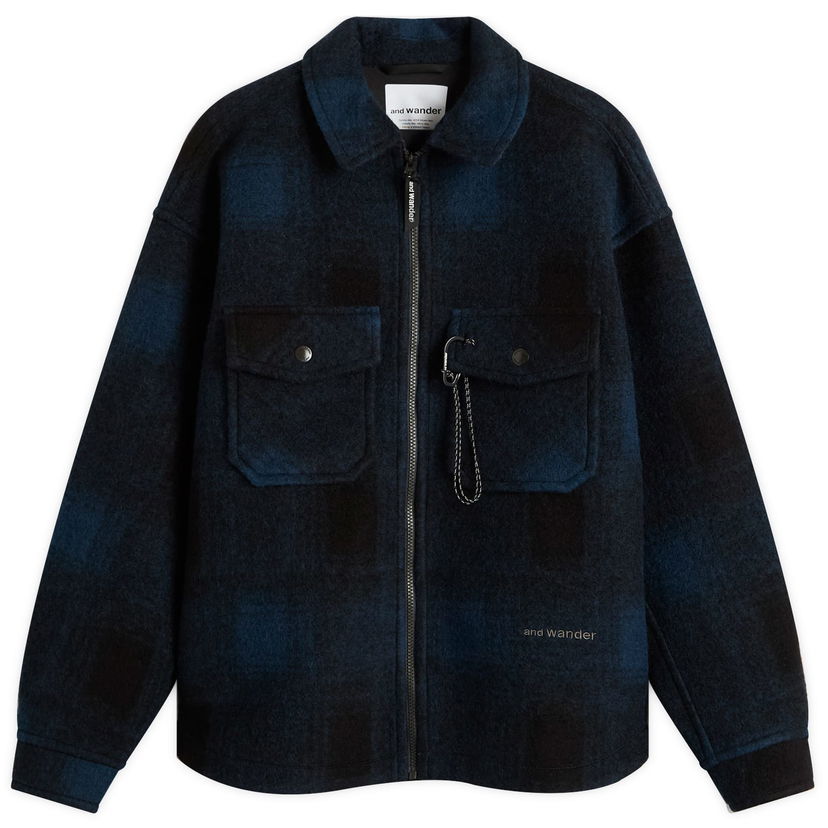 Jakna and wander Shaggy Wool Zip Jacket, Size Small Tamnoplava | 5745283053-120