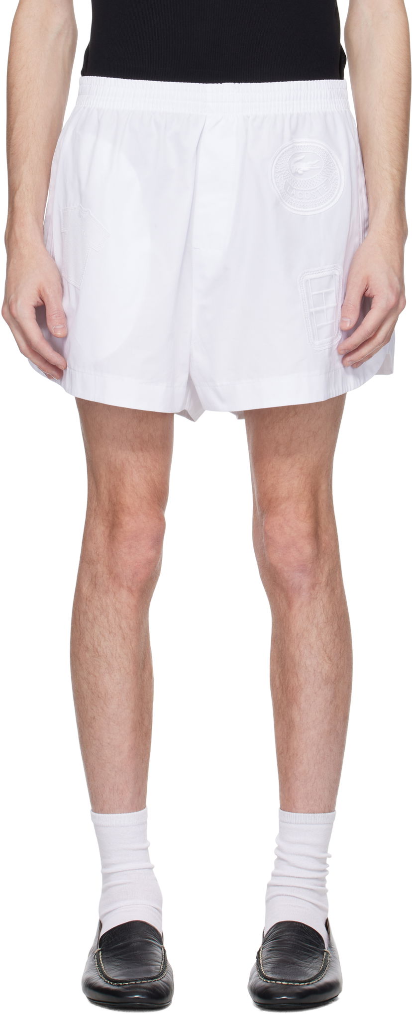 Kratke hlače Lacoste Lacoste Runway Badge Shorts Bijela | GH7420