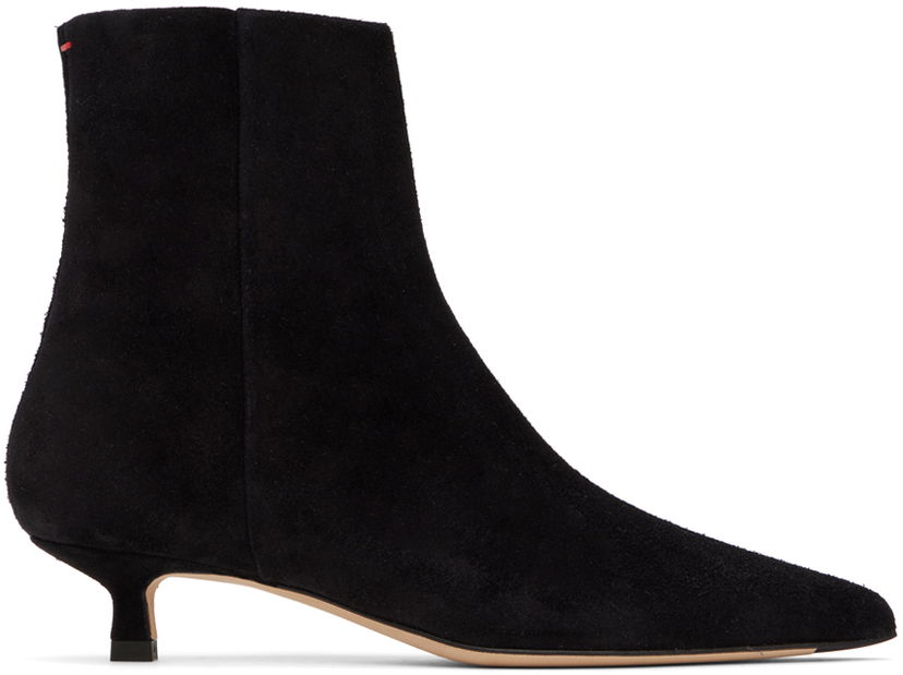 Njega cipela Aeyde Aeyde Sofie Suede Kitten Heel Ankle Boots Crna | A11-AB-RMAP35KT-222-800-022
