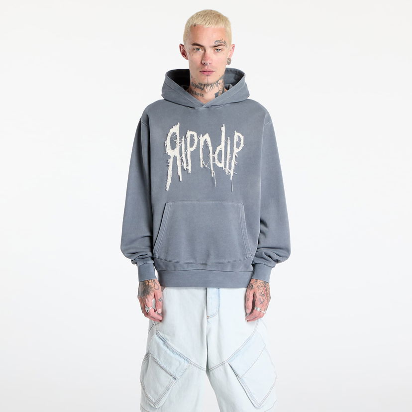 Dukserice RIPNDIP RIPNDIP Insano Distressed Hoodie Siva | RNDSUM25109