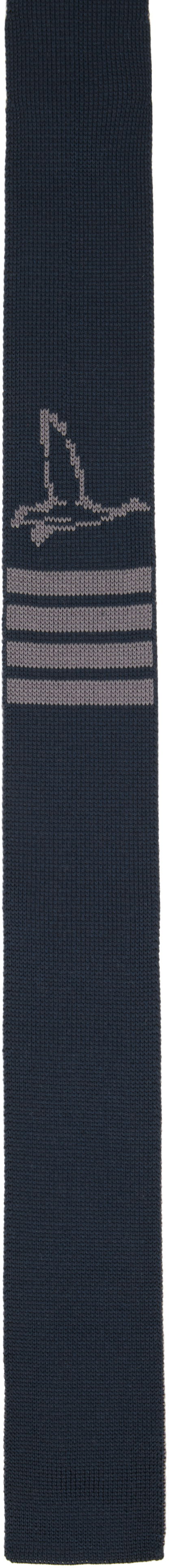 Šal Thom Browne Thom Browne Geese Icon Jacquard Knit Tie Tamnoplava | MNL077K-Y4003