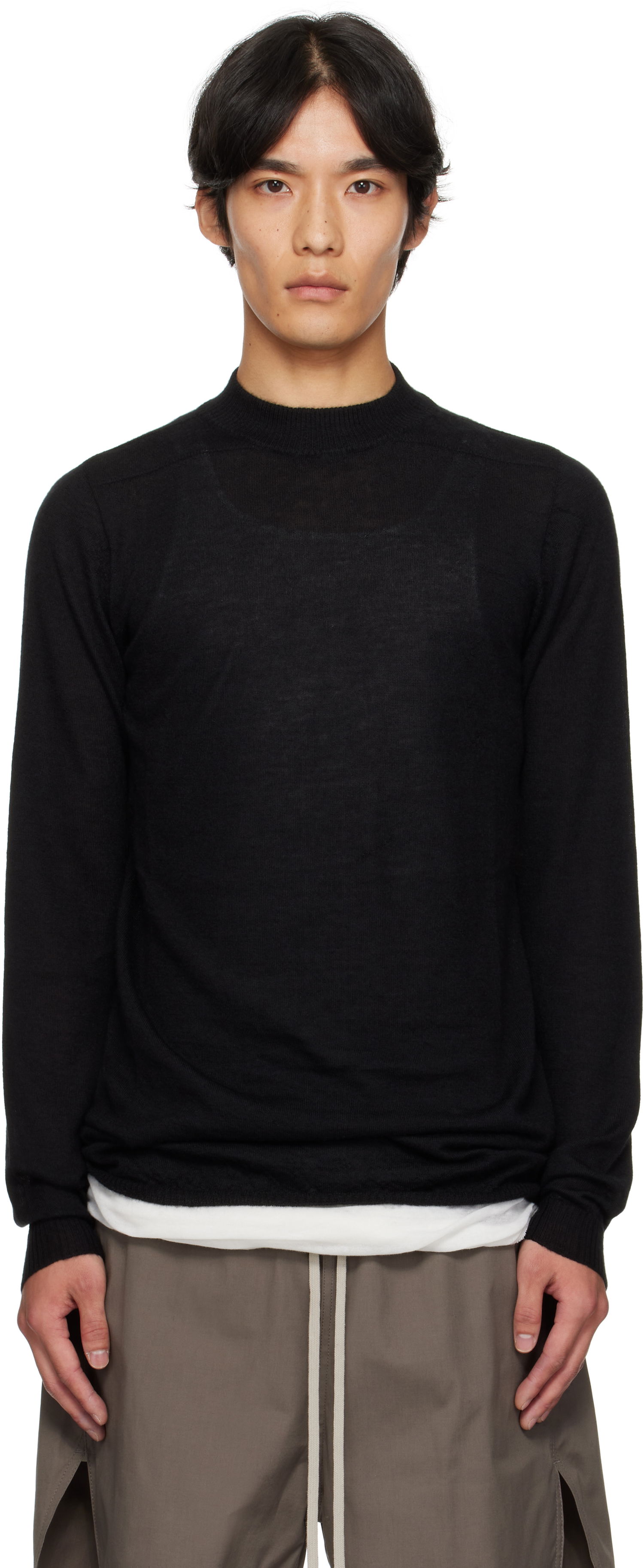 Džemper Rick Owens Rick Owens Concordians Level Lupetto Sweater Crna | RU02E1625 WS, 0
