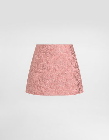 Suknja Dolce & Gabbana Dolce & Gabbana Floral Jacquard Miniskirt Ružičasta | F4A8CTHJMQKF0473, 0