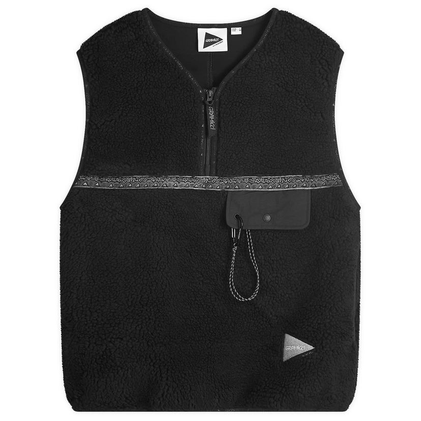 Prsluk GRAMICCI And Wander x Tape Fleece Vest Black Crna | GUJ4-F3006-M-BLK