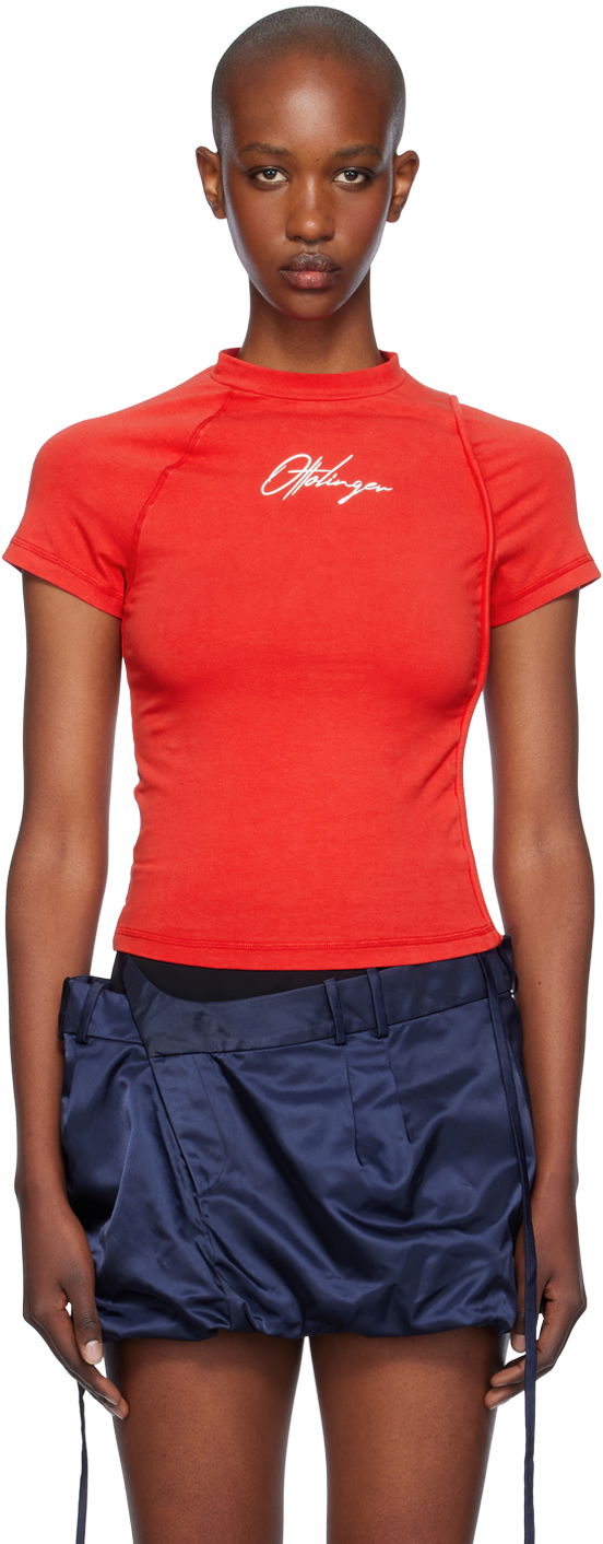 Majica kratkih rukava Ottolinger Ottolinger Deconstructed T-Shirt Crvena | 1150104621