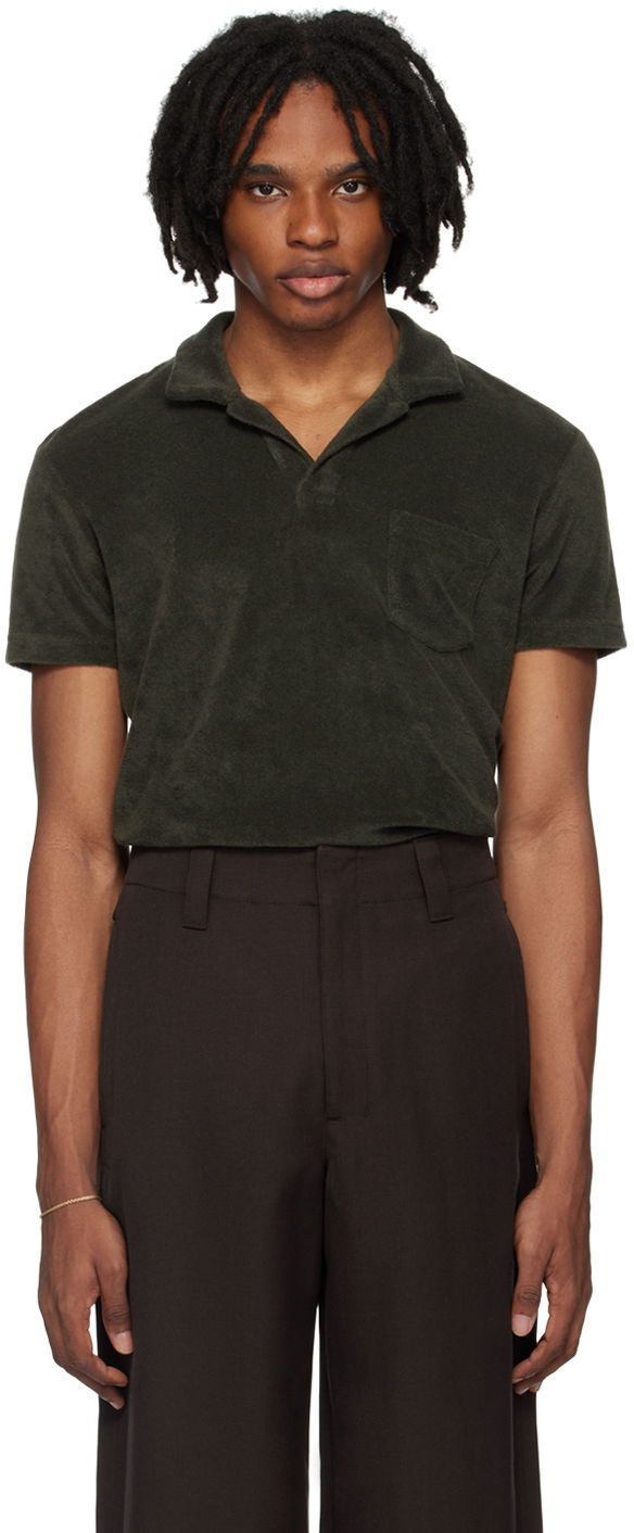 Polo majica Orlebar Brown Open Placket Polo Shirt Zelena | 279294
