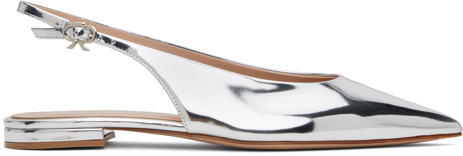 Tenisice i cipele Gianvito Rossi Gianvito Rossi Robbie Sling Ballerina Flats Metalik | G95546-05RIC-MET, 0
