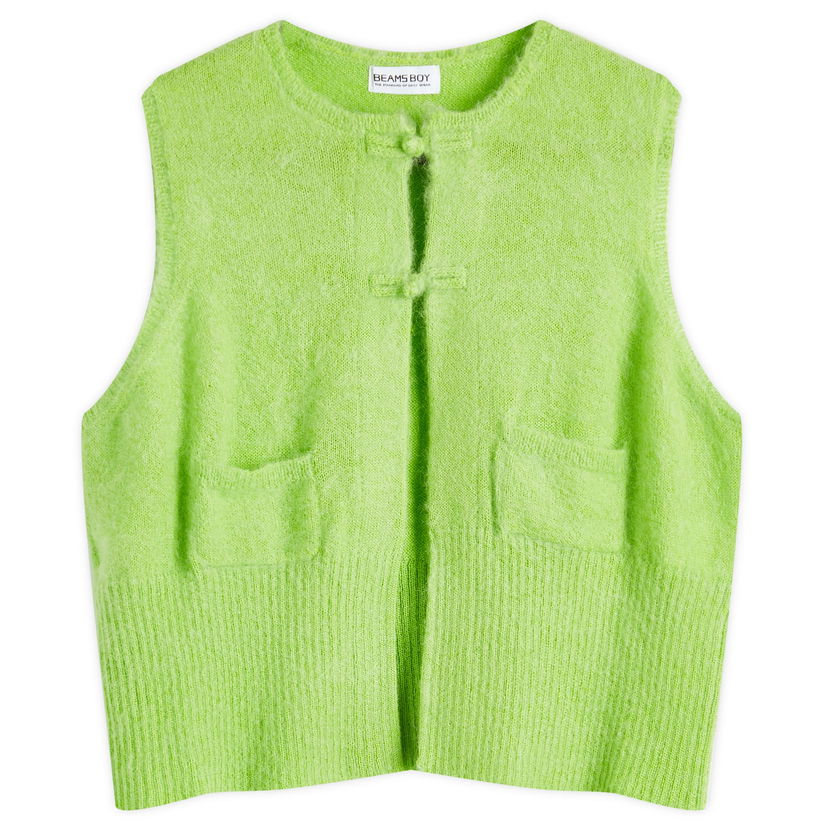Džemper BEAMS Beams Boy G. Button Knit Vest Zelena | 1305-0135-126-60-88