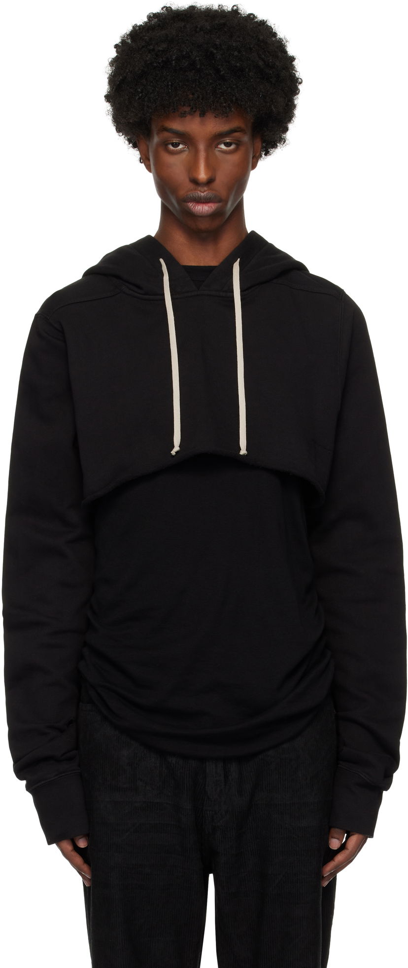Dukserice Rick Owens Porterville Cropped Hoodie Crna | DU02D2257 FP
