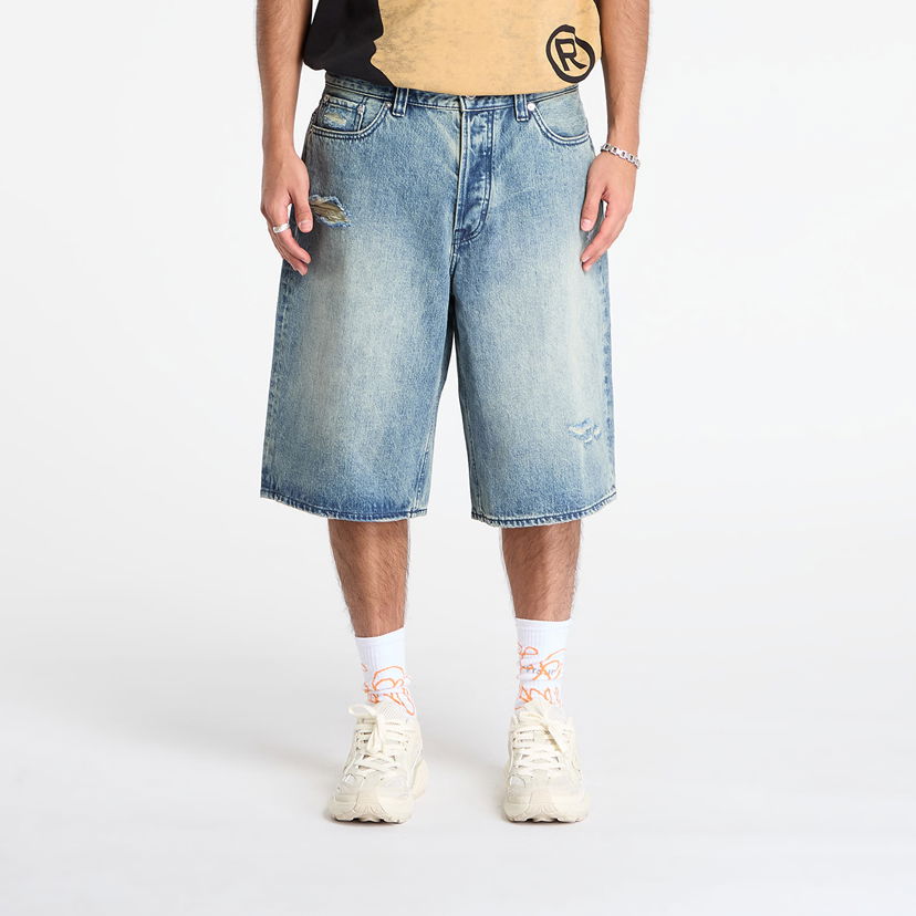 Kratke hlače BAPE Sta Distressed Washed Relaxed Fit Denim Shorts Plava | 001DSL801302MLIG