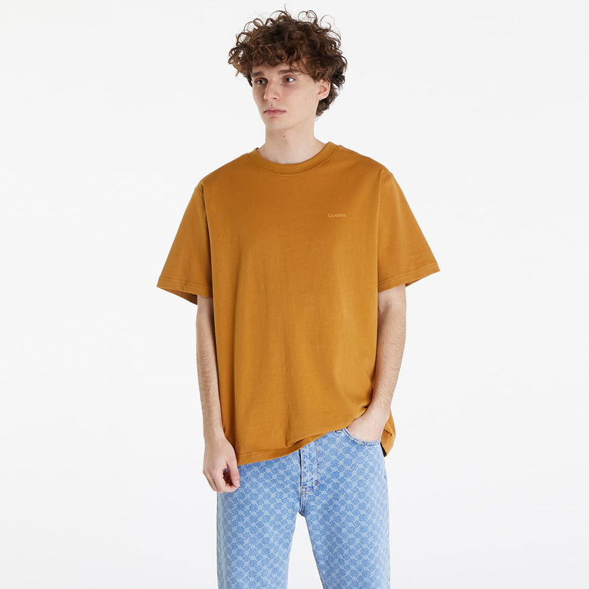 Majica kratkih rukava Queens Essential T-Shirt With Tonal Print 3-Pack Multicolour Smeđa | QNS_014