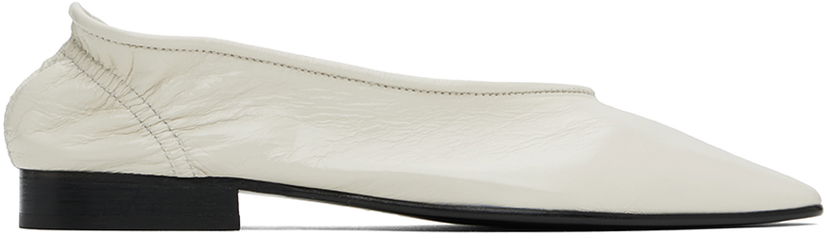 Tenisice i cipele BY FAR BY FAR Carré Leather Ballerina Flats Bijela | MWFHC055LL002WH020PL