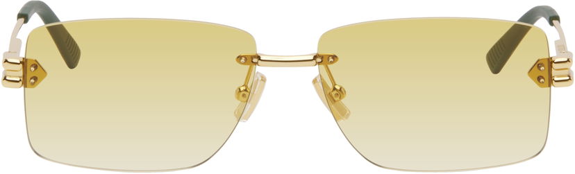 Sunčane naočale Bottega Veneta Bottega Veneta Lock Rectangular Sunglasses Žuta | BV1126S-006