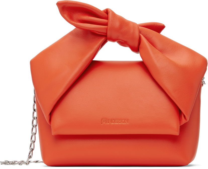 Torba za rame JW Anderson JW Anderson Small Bow Twister Top Handle Bag Narančasta | HB0699-LA0355