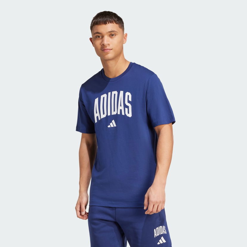 Majica kratkih rukava adidas Performance Collegiate Lineage Graphic Tee Plava | JM6417