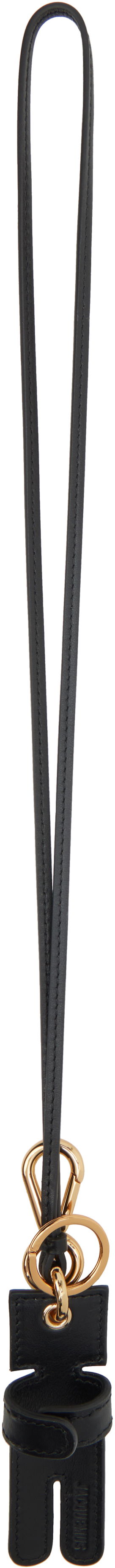 Privjesci za ključeve Jacquemus Jacquemus La Croisière 'The Amico' Leather Keychain Crna | 25E255AC348-3000