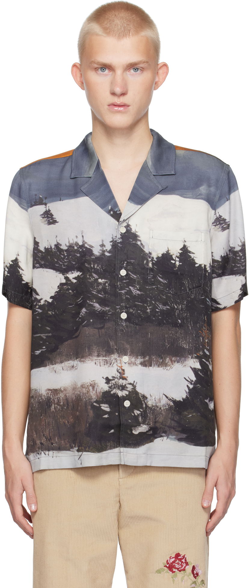 Košulja Soulland Orson Printed Shirt Plava | 42045-1286