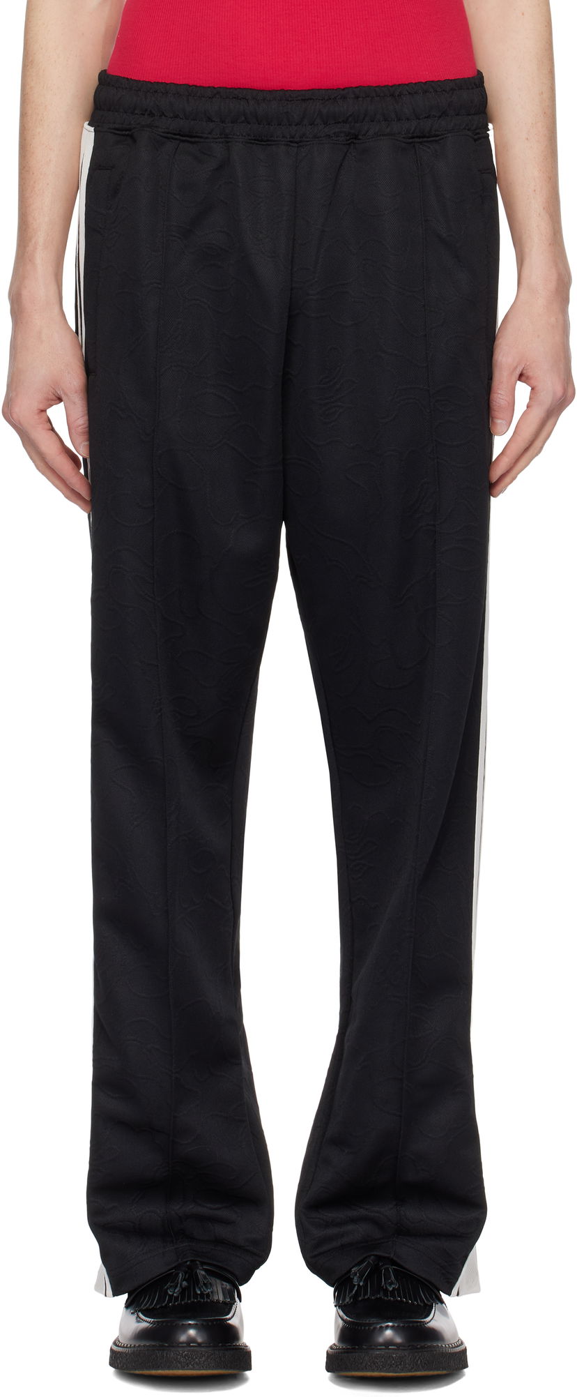 Trenirka BAPE Line Camo Jacquard Loose Fit Sweatpants Crna | 001PTK801304M