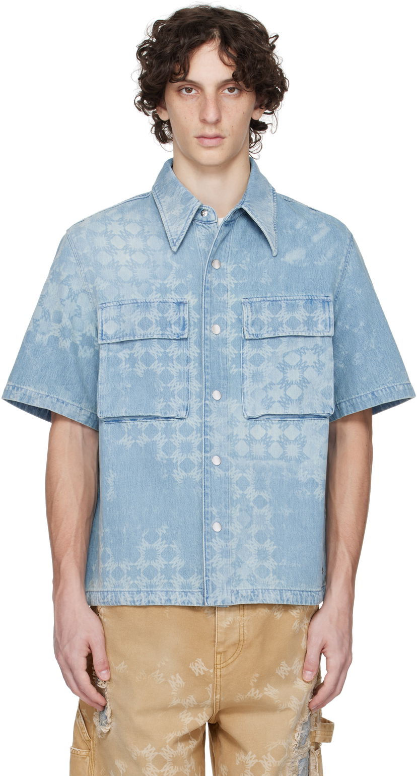 Košulja AMIRI AMIRI MA Quad Denim Shirt Plava | AMDNIR1040