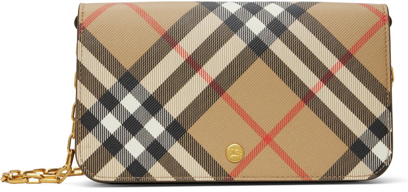 Torba za rame Burberry Burberry Chain Strap Wallet Bež | 8095123