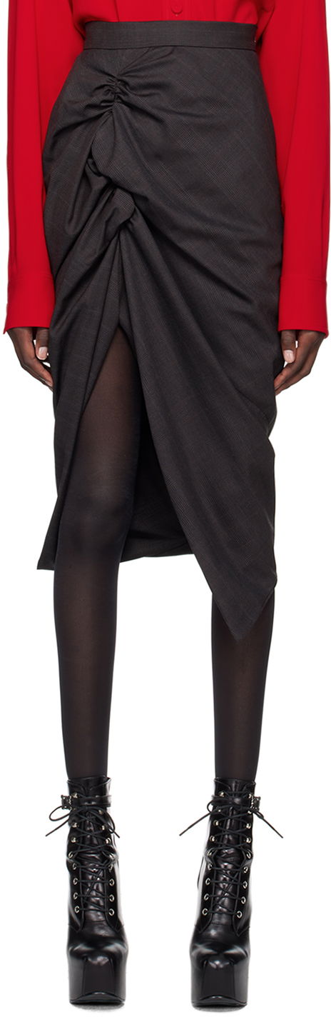 Suknja Vivienne Westwood Midi Skirt Smeđa | 1K01001A-W00YX-