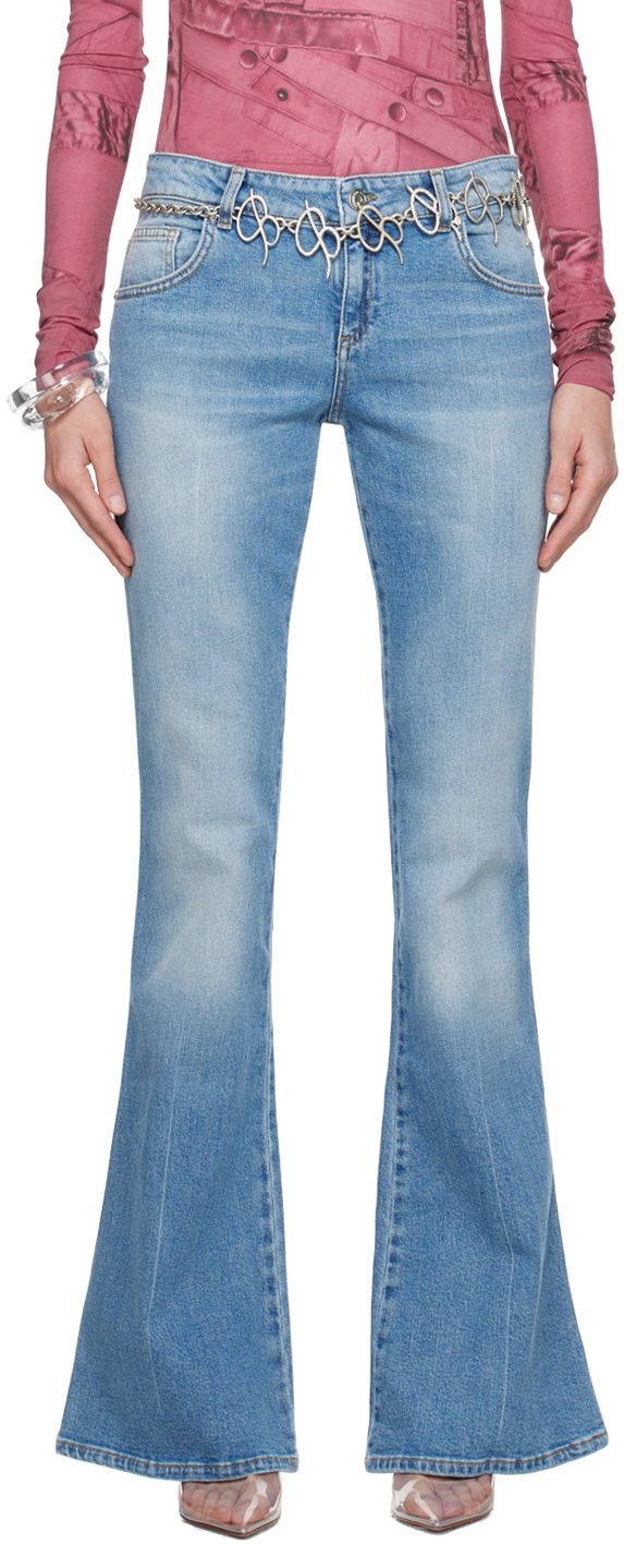 Jeans Blumarine Blumarine Five-Pocket Flare Jeans Plava | P422J127A