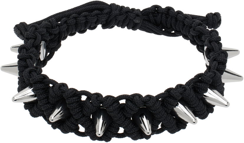 Narukvica We11done We11done Handmade Studded Bracelet Crna | WD-AJ0-25-599-U-BK