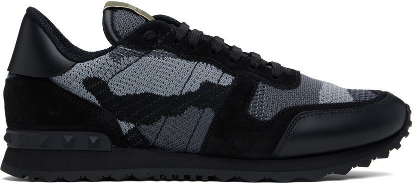 Njega cipela Valentino Valentino Garavani Rockrunner Mesh Camouflage Crna | 6Y2S0723QRK