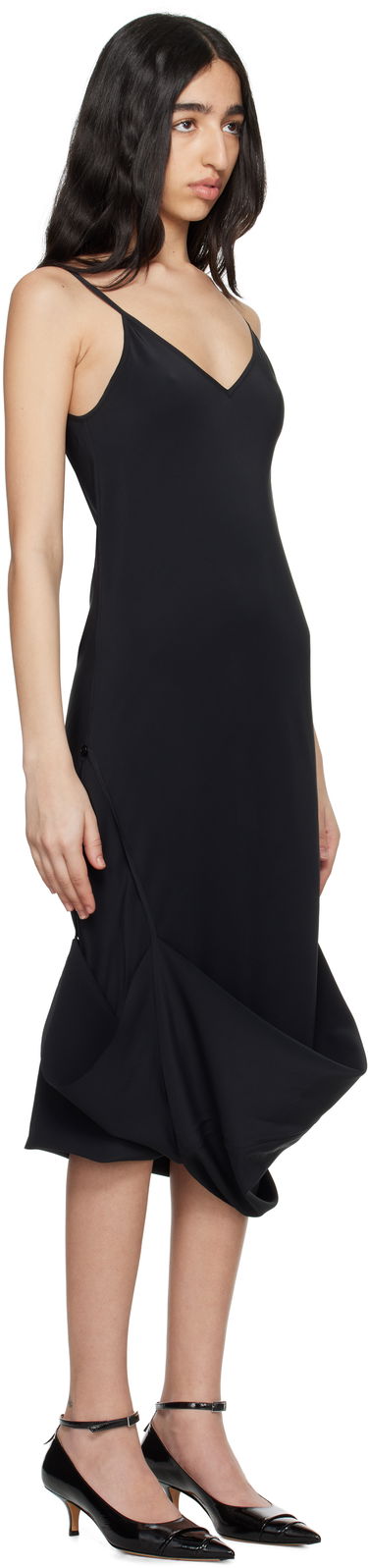 Haljina Maison Margiela MM6 Maison Margiela Silk Maxi Slip Dress Crna | S62DG0047 M35441, 1