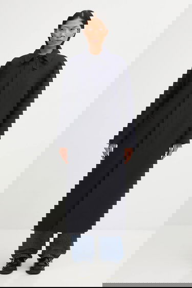 Kaputi A.P.C. Long Wool Blend Coat Gaia Tamnoplava | WVBEB.F01533, 0