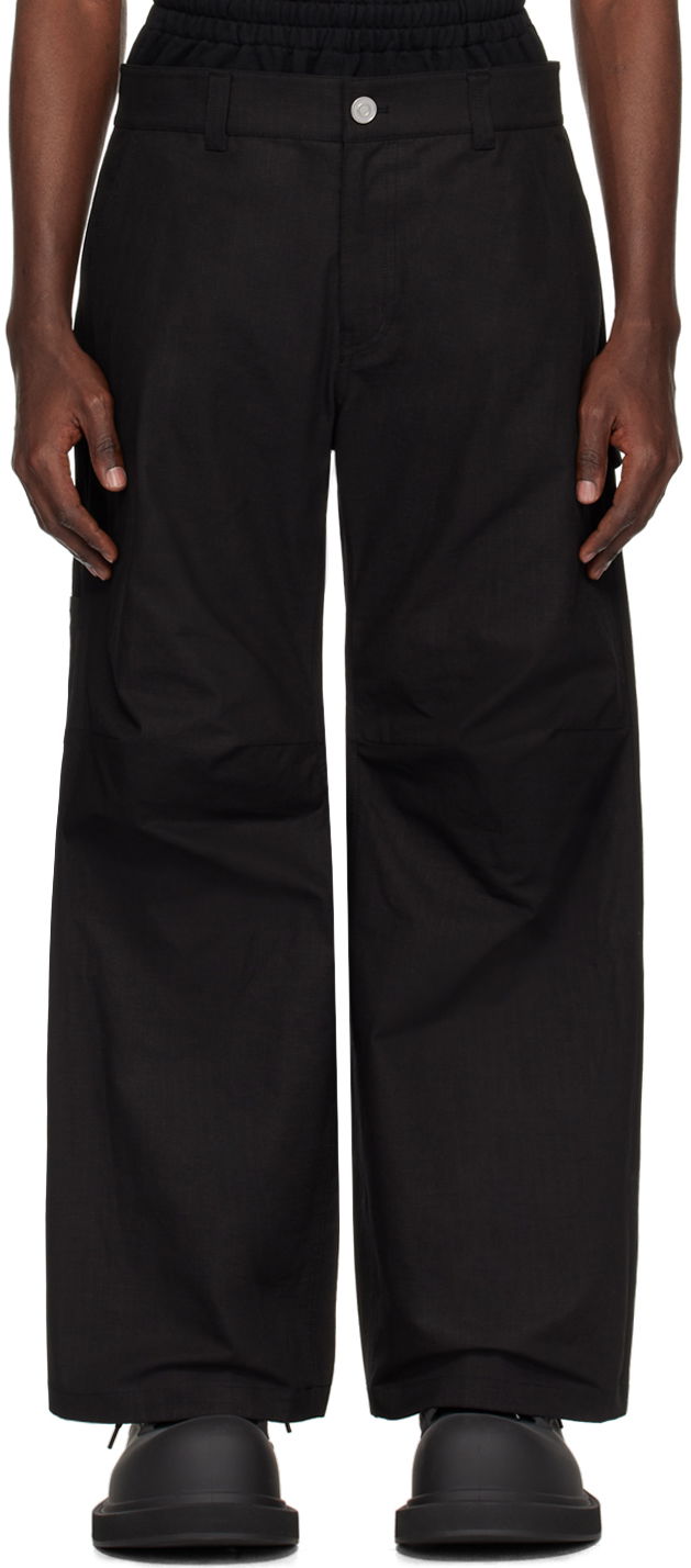 Cargo hlače We11done Layered Trousers Crna | WD-PT1-24-318-M-BK