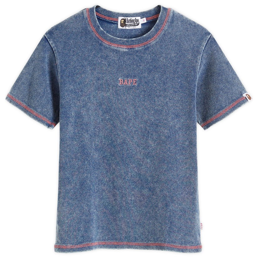 Majica kratkih rukava BAPE A Bathing Ape Women's Bape Rib T-Shirt in Indigo, Size Small | END. Clothing Tamnoplava | 001CSK302006L-IND