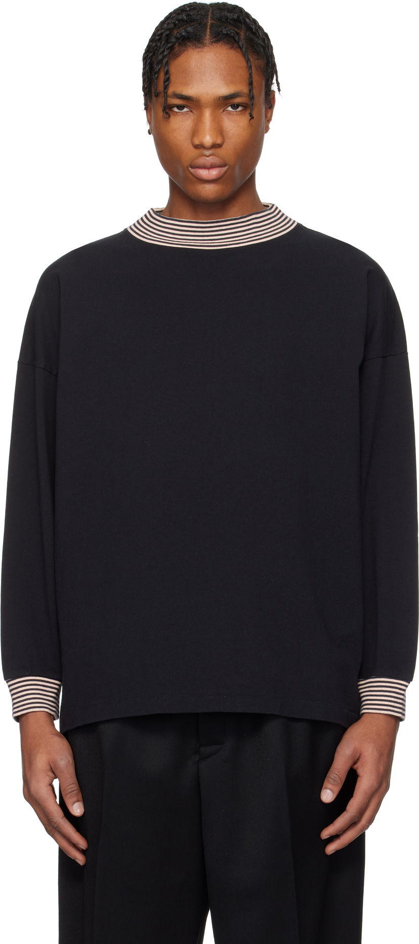 Džemper Bode Bode Duotone Mockneck Top Crna | MRS25CS047