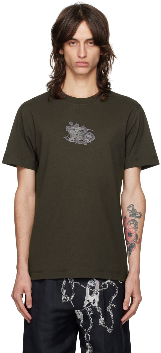 Majica kratkih rukava Burberry Brown Paisley EKD T-shirt Zelena | 8097878