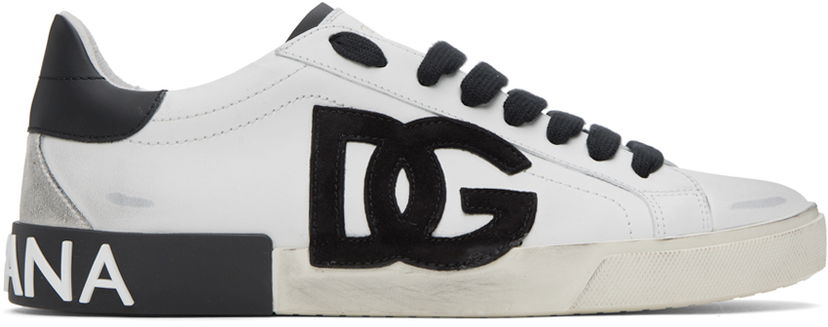 Tenisice i cipele Dolce & Gabbana Off-White Portofino Vintage Sneakers Bijela | CS2203AO277