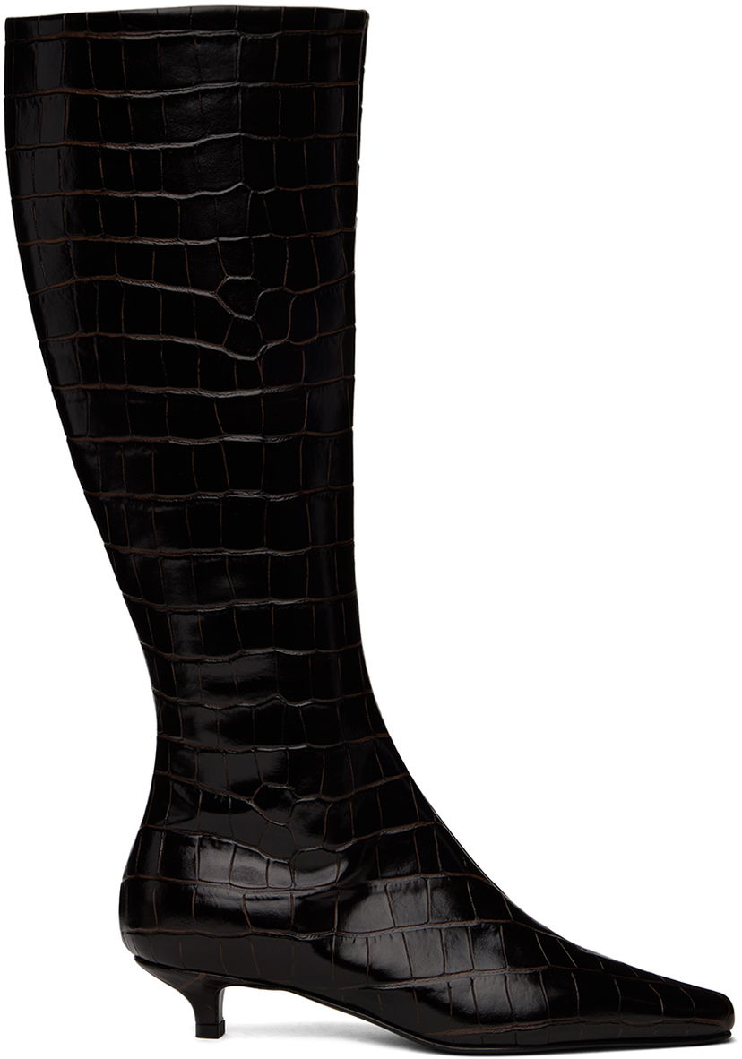 Kabanica TOTEME TOTEME 'The Slim' Knee-High Boots Crna | 241-WAS954-LE0023