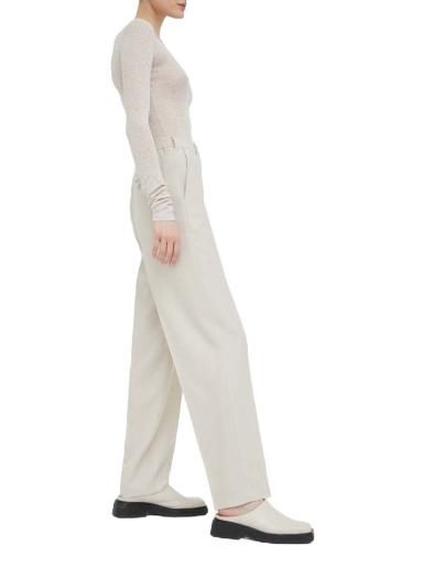 Hlače American Vintage High Waist Trousers Bijela | TAB10A