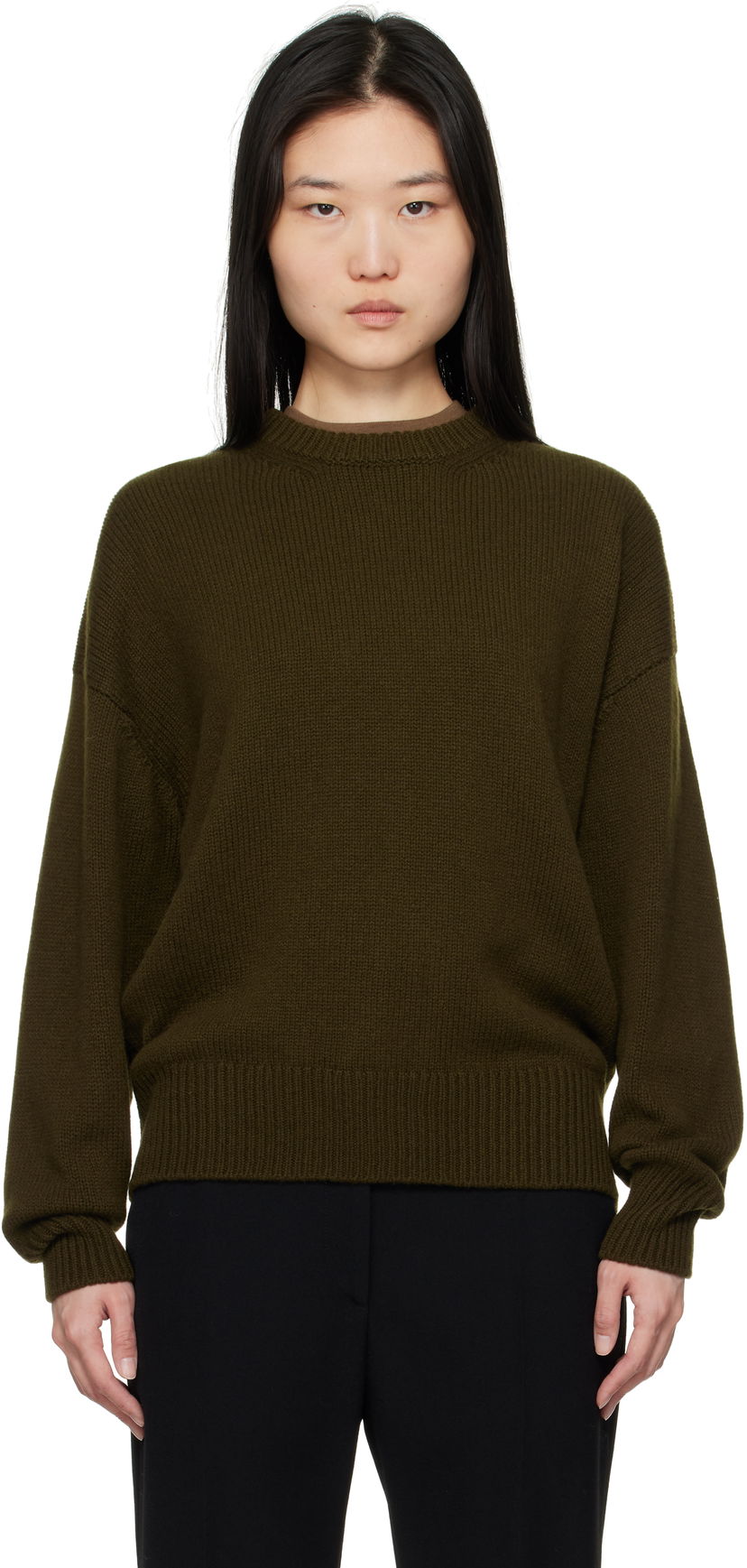 Džemper &Daughter &Daughter Balla Slouch Crewneck Sweater Zelena | F2401
