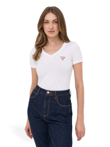 Majica kratkih rukava GUESS Mini Triangle Tee Bijela | W2YI45.J1314
