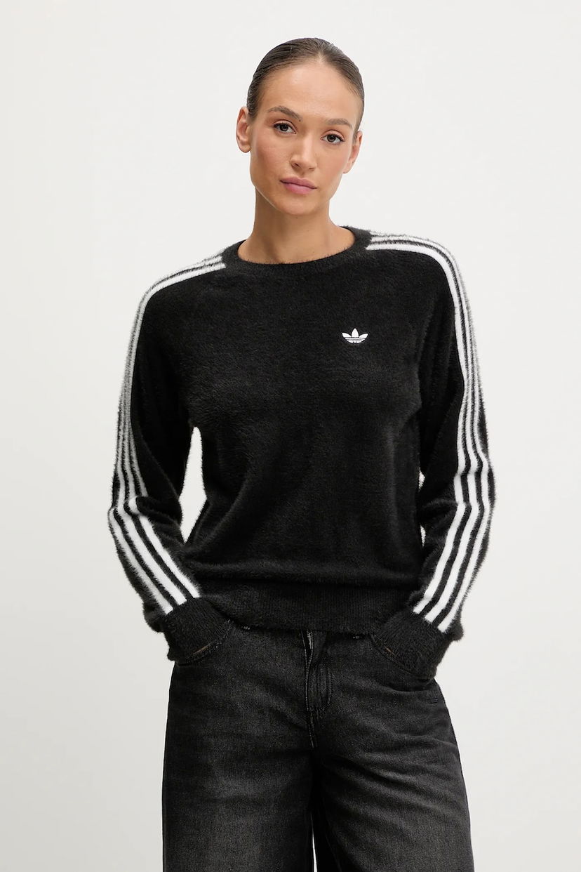 Džemper adidas Originals adidas Originals Holiday Fuzzy Sweater Crna | JX7813