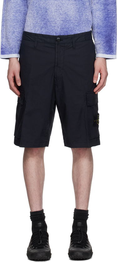 Kratke hlače Stone Island Stone Island Stretch Cotton Tela Paracadute Shorts Tamnoplava | K1S15L100L08S0003, 0