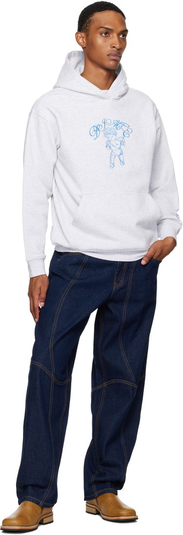 Dukserice Dime Embroidered Fighter Hoodie Siva | DIMESU2544ASH, 3