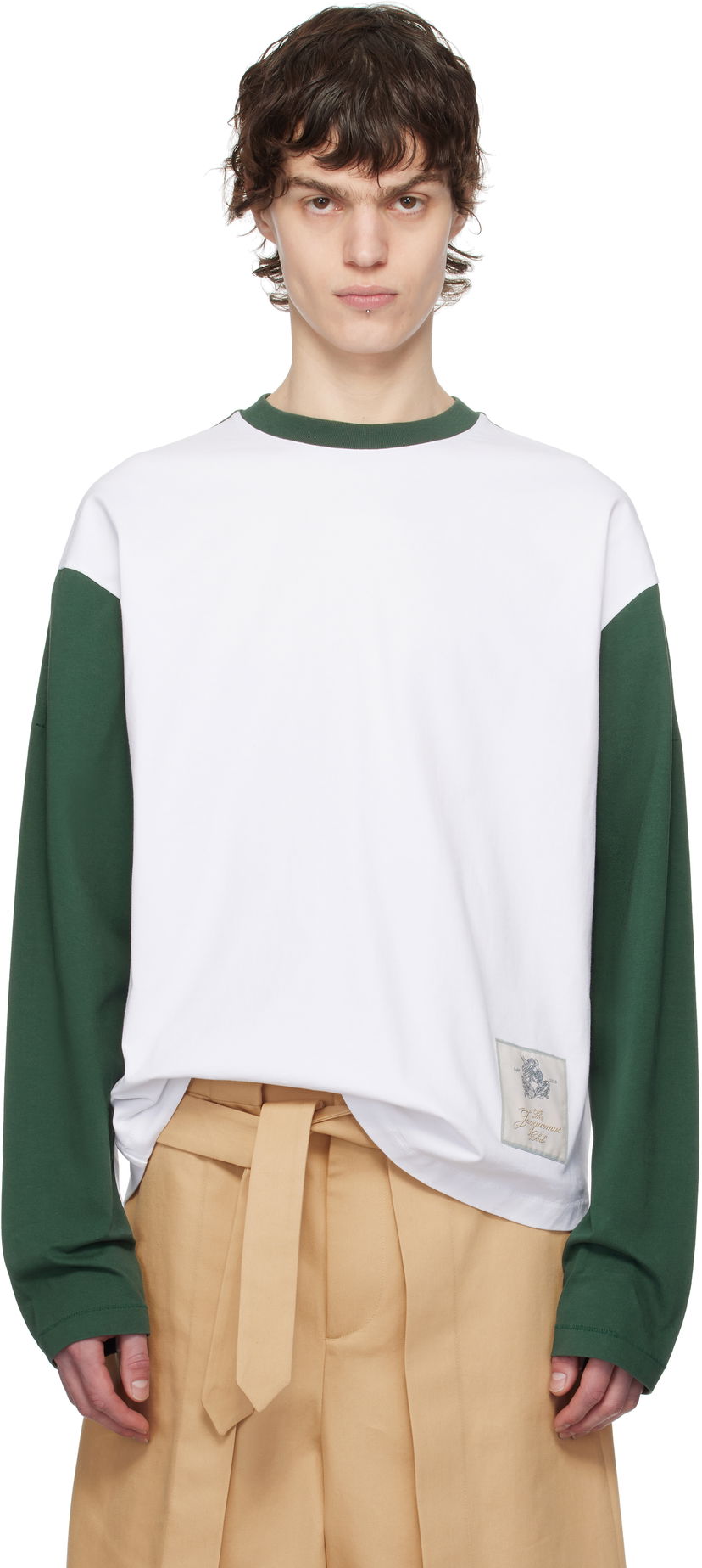 Majica kratkih rukava Jacquemus Jacquemus La Croisière Baseball Long-Sleeve T-Shirt Bijela | 25E255JS299-2003