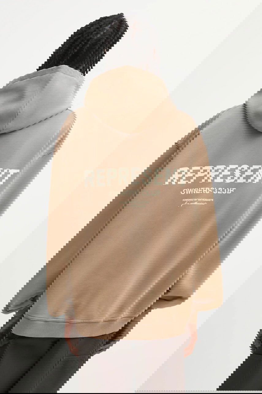 Dukserice Represent Clo Represent Owners' Club Hoodie with Print Bež | OCM41113.16, 0