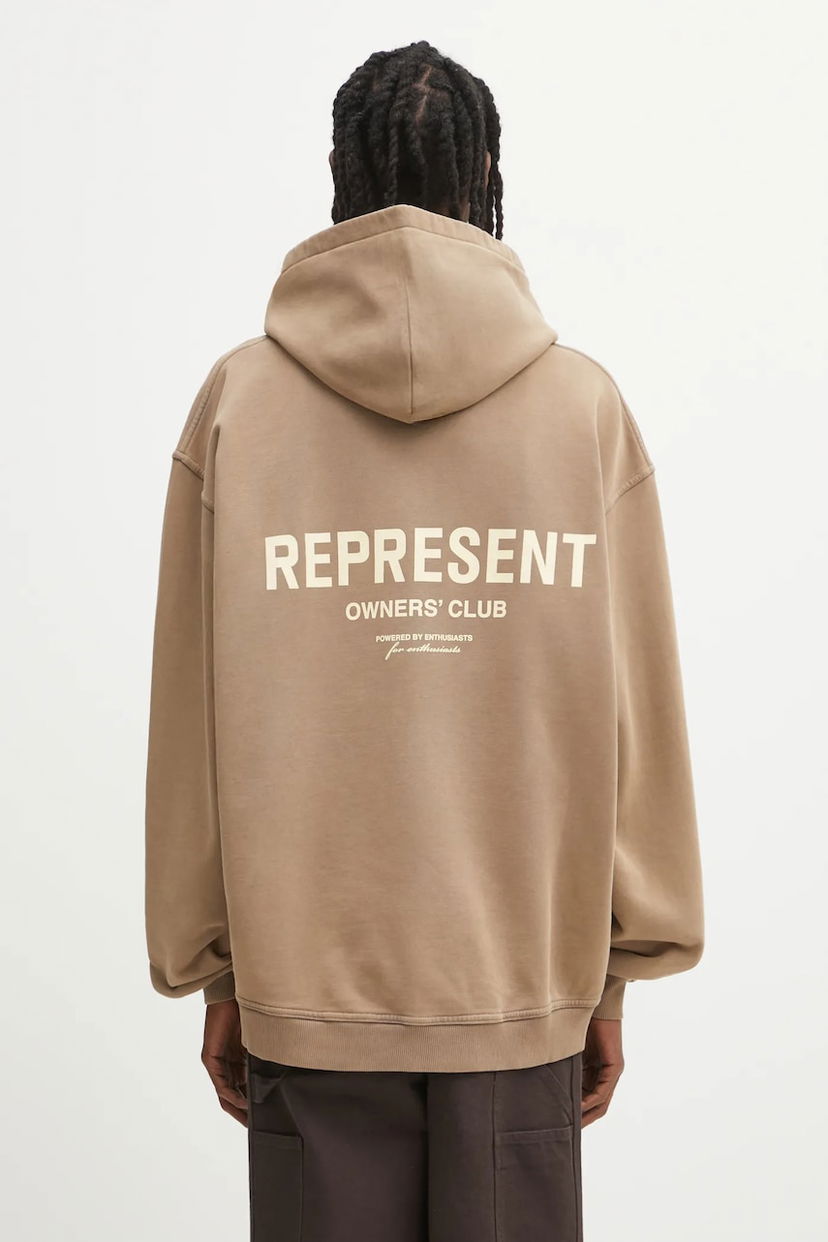 Dukserice Represent Clo Represent Owners' Club Hoodie with Print Bež | OCM41113.16