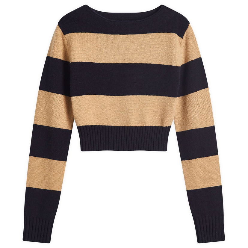 Džemper Max Mara Knitted Striped Jumper Bež | 2421366062600-020