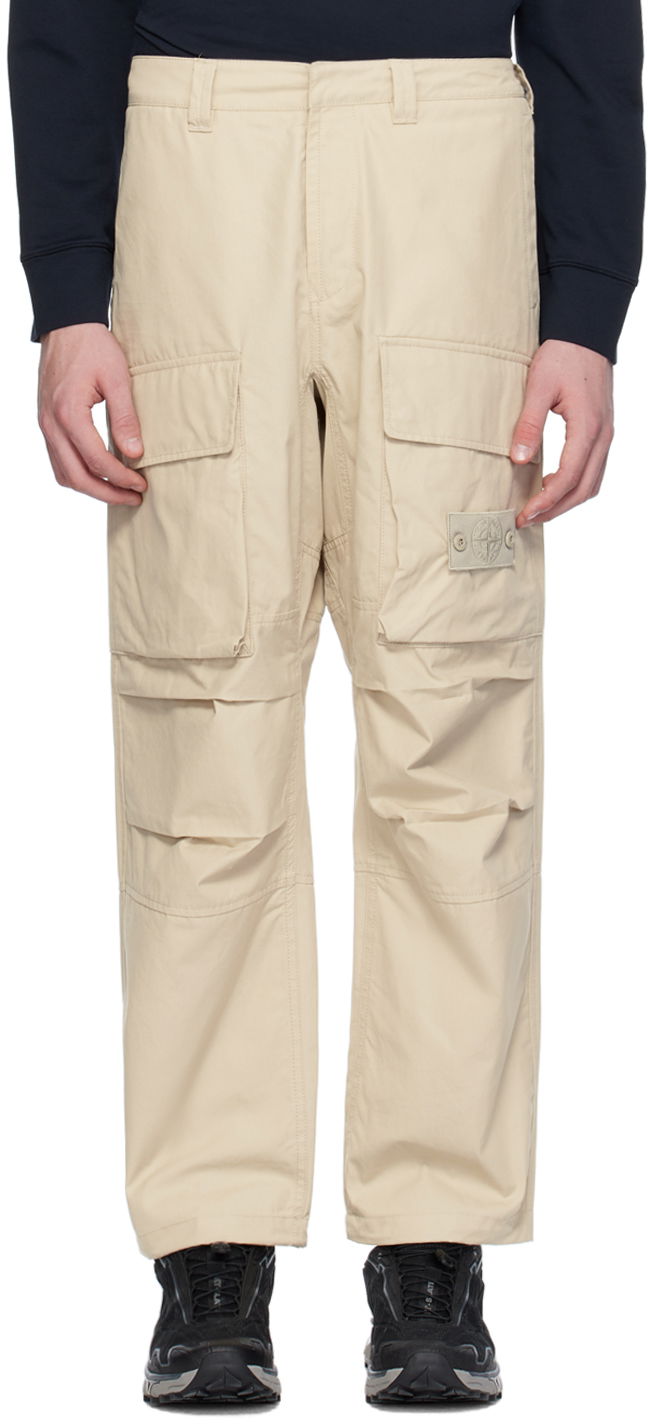 Cargo hlače Stone Island Patch Cargo Pants Bež | 8015309F1