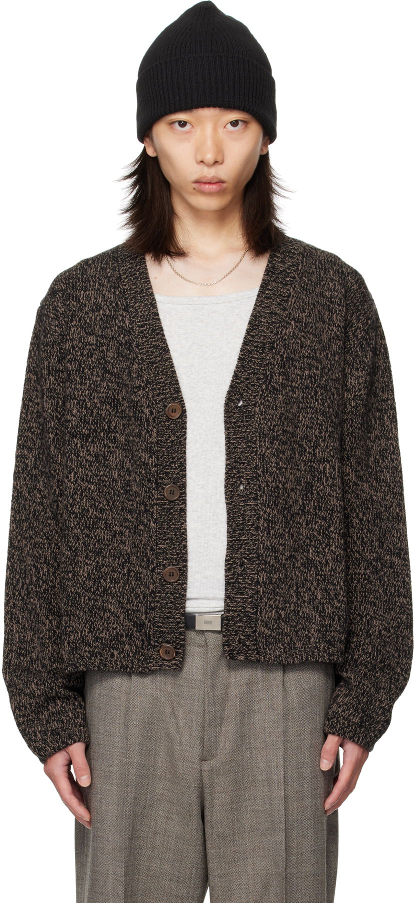 Džemper OUR LEGACY OUR LEGACY Academy Knit Cardigan Smeđa | M4253AB