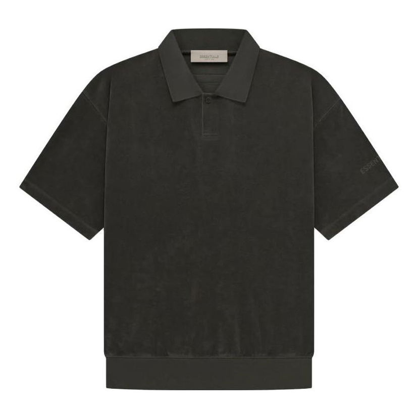 Polo majica Fear of God Essentials Terry Polo Crna | 125BT224050F